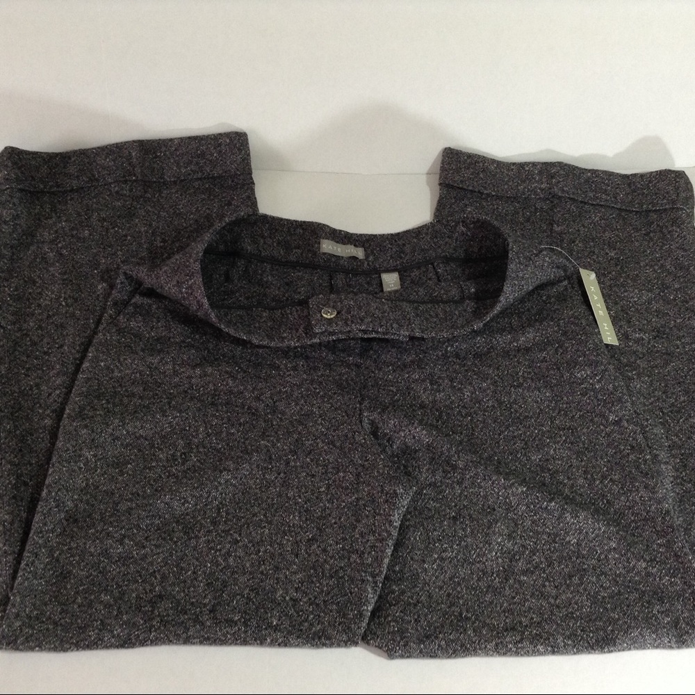 Plus Size NWT Kate Hill Charcoal Dress Slacks